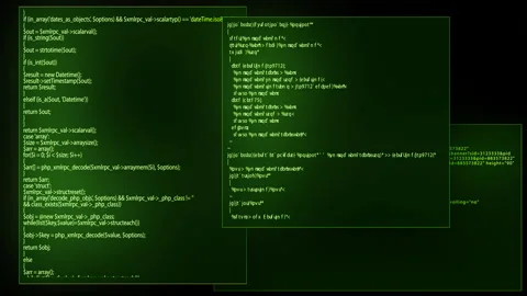 Source code programming screen text scrolling animation Stock Footage 150141400