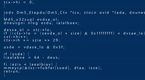 Source code scrambled crypto scrolling 4K Stock Footage 45095056