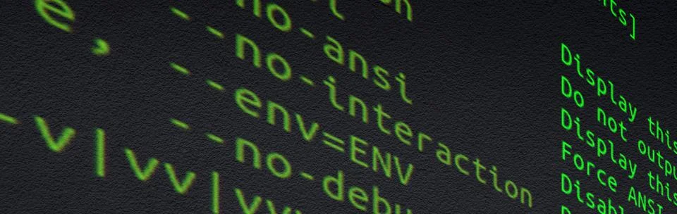 Source code on screen close-up with selective focus. Internet security breach Stockfoto's