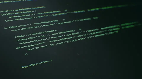 Source code scrolling 4K Animation. Program code hacking process Stock Footage 130819350