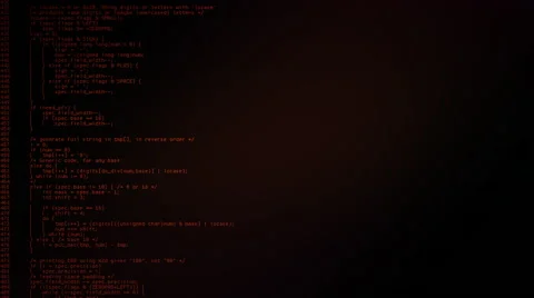 Source code scrolling scarlet Stock Footage 67980180