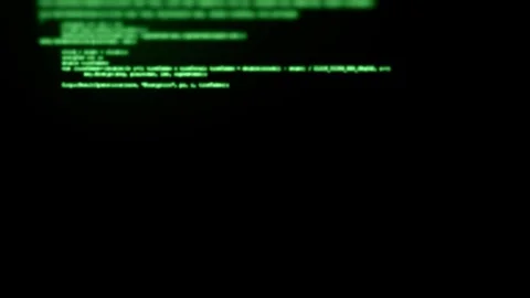 Source code show green tilt shift Stock Footage 69859107