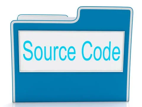 Source code shows document binder and folders Stock Illustration