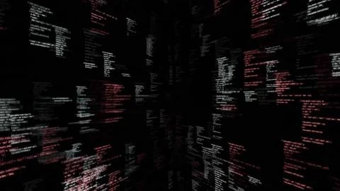 Source code walls on black Loop background Animation. Stock Footage 151428186