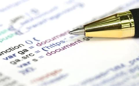 Source code of a website Foto stock