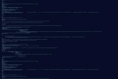 Source code written in programming language on dark blue background Stock Illustration