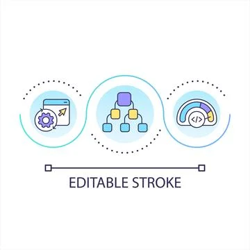 Source control system loop concept icon Stock Illustration
