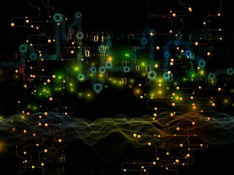 Source of Data Flow Illustrazione stock