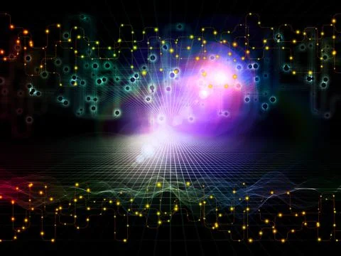 Source of Data Flow Illustrazione stock