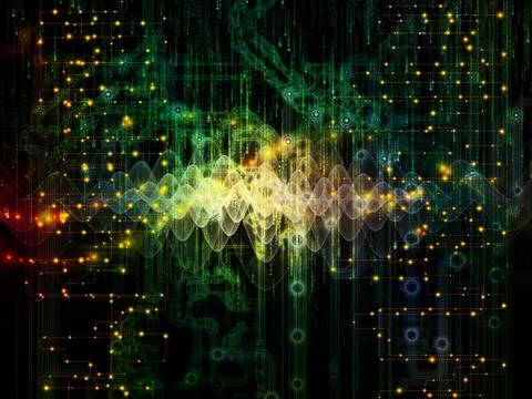 Source of Data Flow Stock Illustration