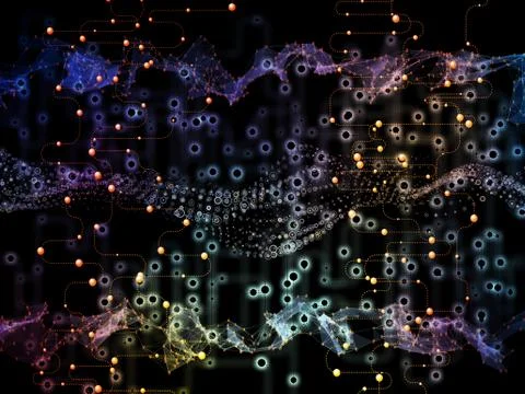 Source of Data Flow Stock Illustration