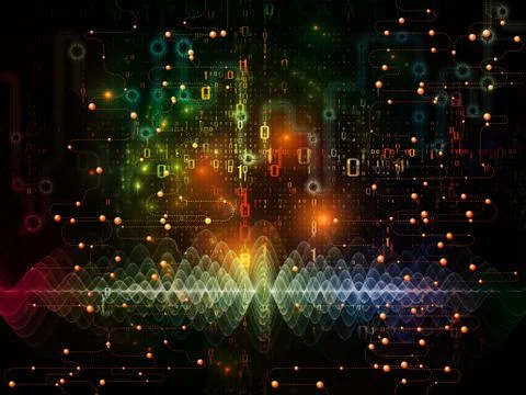 Source of Data Flow Illustrazione stock