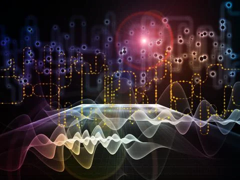 Source of Data Flow Free Stock Illustration