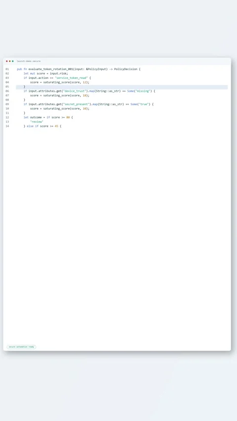 Source developer tool secure automation interface light vert rust Vídeos de archivo 339760364