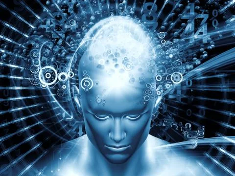 Source of Digital Thoughts Illustrazione stock