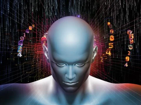 Source of Digital Thoughts Illustrazione stock