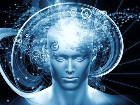 Source of Digital Thoughts Stock Illustration