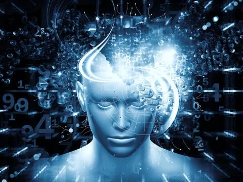 Source of Digital Thoughts 스톡 일러스트