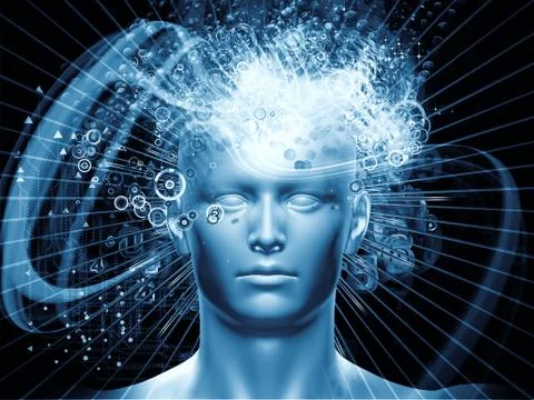 Source of Digital Thoughts Stock Illustration