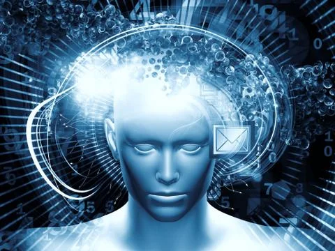 Source of Digital Thoughts Illustrazione stock