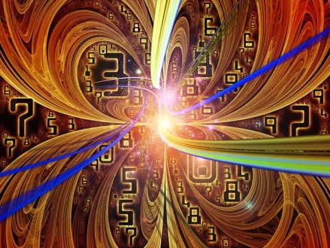 Source of Digital World Stock Illustration