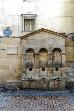 Source of the dog, in Bilbao Spain 写真素材