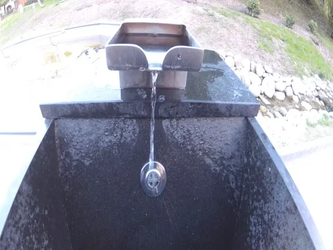 Source of drinking water in the park Stock Footage 75109256