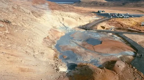 Source of hot water, iceland Stock Footage 119998287