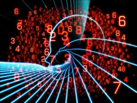 Source of Integers Stock Illustration