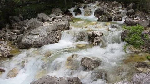 Source of the Izvor Soce waterfall Stock Footage 80754359