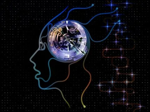 Source of Machine Consciousness Illustrazione stock