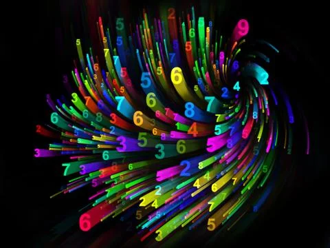 Source of Moving Digits Illustrazione stock