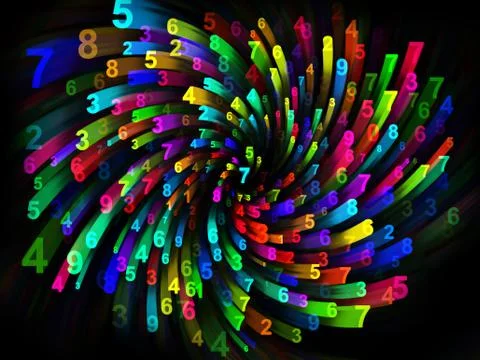 Source of Moving Digits Stock Illustration