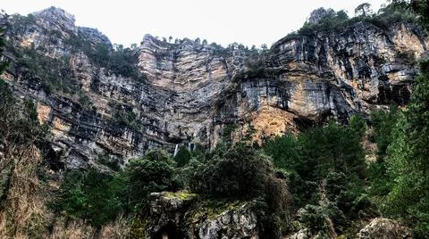Source of the Mundo River (Spain). Stock Photos