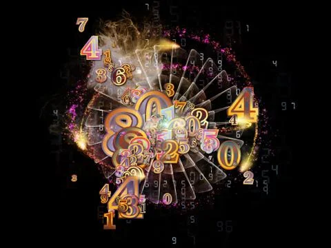 Source of Numbers Stock Illustration