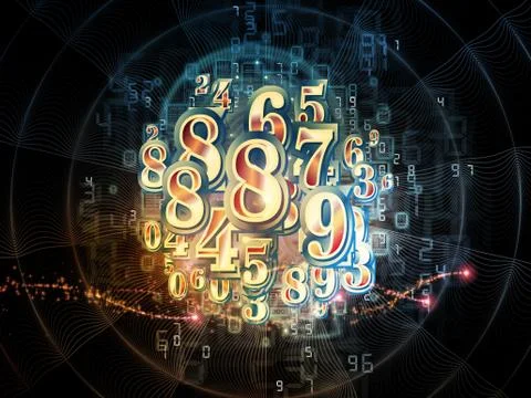 Source of Numbers Stock Illustration