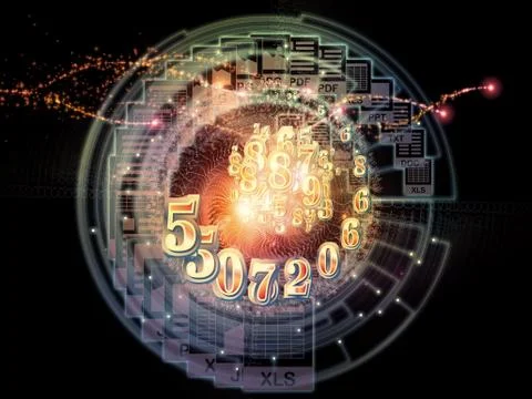 Source of Numbers Stock Illustration