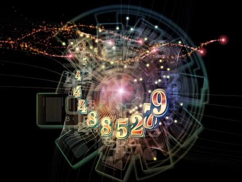Source of Numbers Stock Illustration