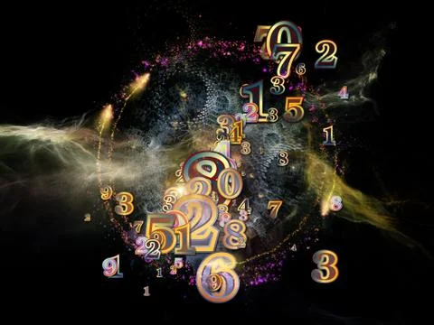 Source of Numbers Stock Illustration