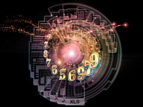 Source of Numbers Stock Illustration