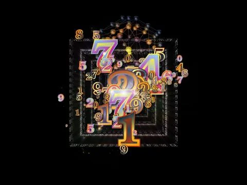 Source of Numbers Illustrazione stock