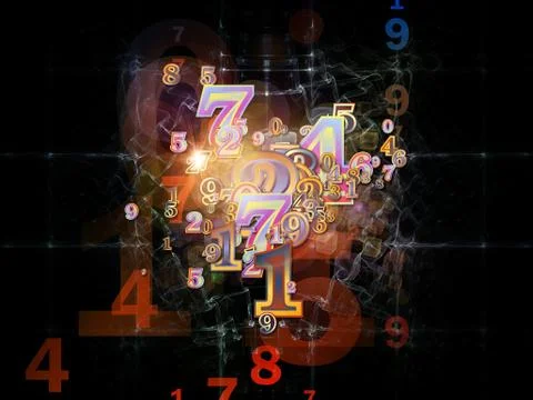 Source of Numbers Illustrazione stock