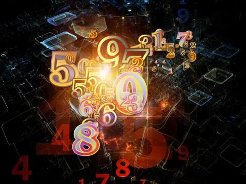 Source of Numbers Illustrazione stock