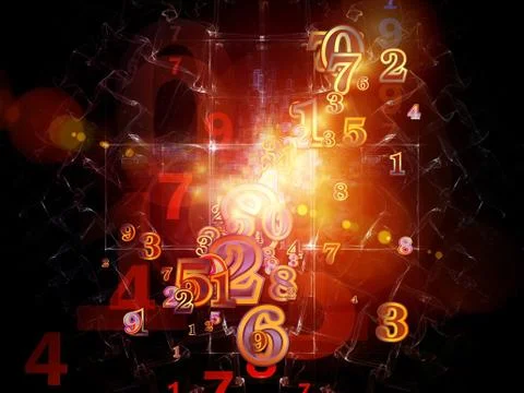 Source of Numbers Stock Illustration