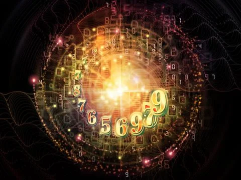 Source of Numbers Stock Illustration