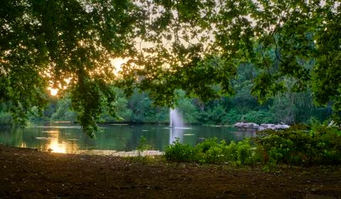 Source in the park at london Foto stock