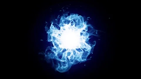 Source of pure energy in a dark background. Blue and bright wave energy Stock Footage 82802528