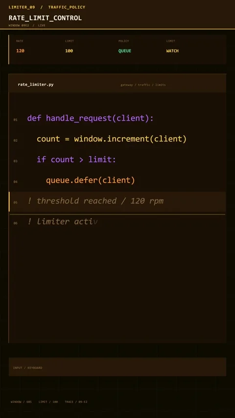 Source relay rate limit activated vert 스톡 동영상 346481325
