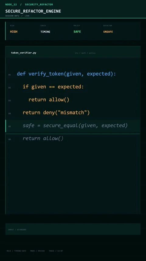 Source relay secure code refactor vert Vídeo Stock 344752234