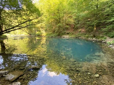 The source of the river Kupica or the spring of Kupica, Donje Tihovo - Croatia Stock Photos